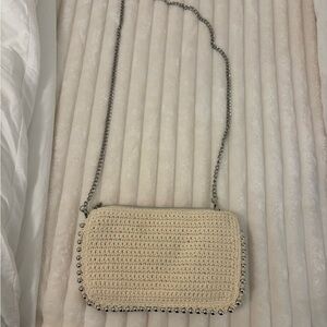 Zara Macramé Studded Crossbody Wallet